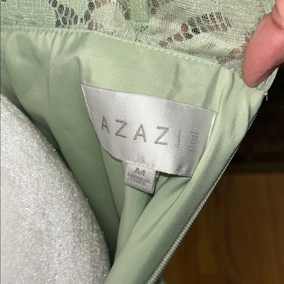 Azazie Green Halter Sundress for Prom - Picture 9 of 12